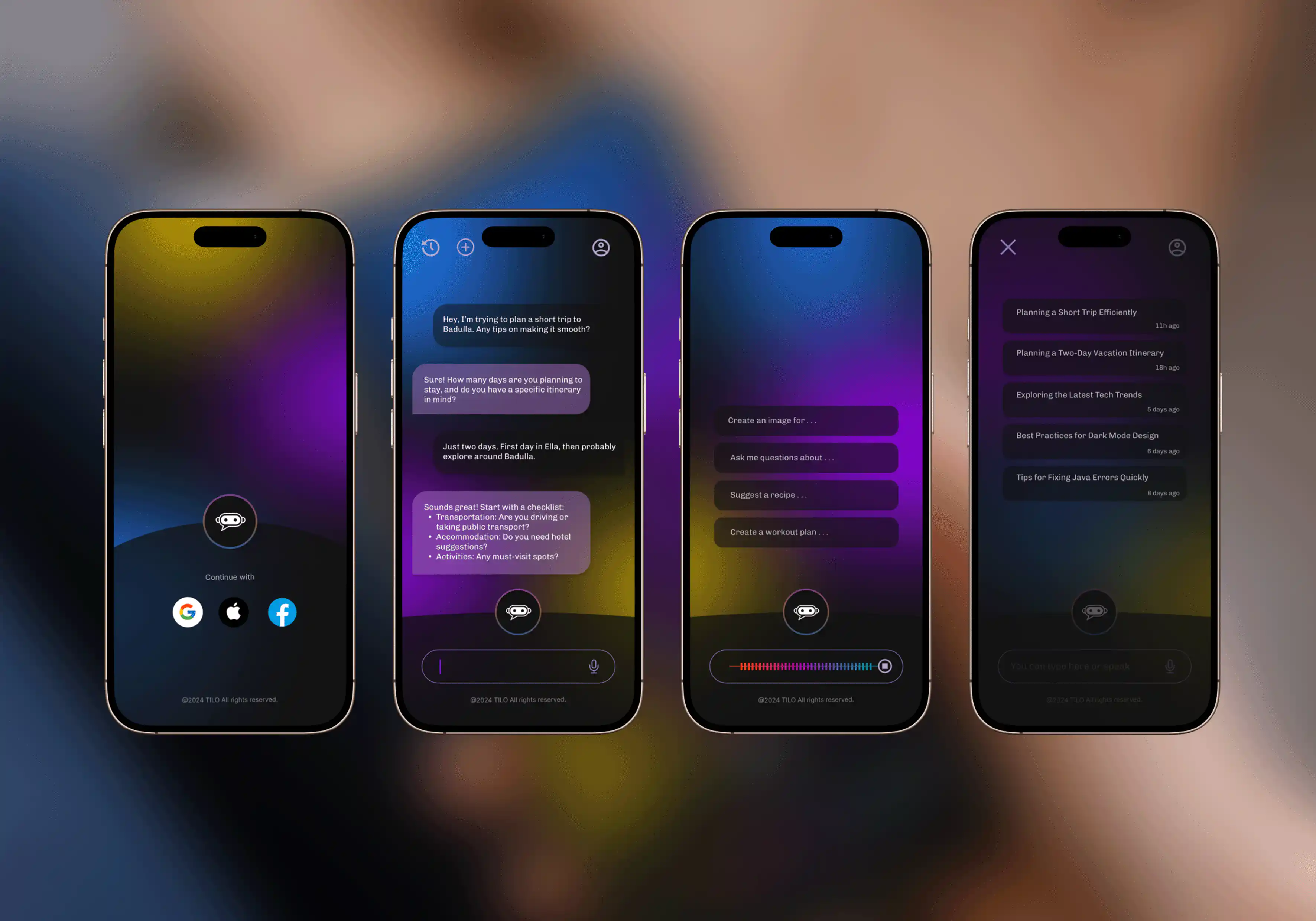 TiloAI Chatbot UI/UX Design